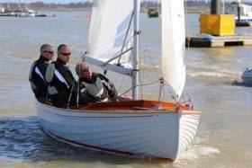 Brightlingsea One Design C56 Never Say Never - Owner Geoff Gritton at the helm. See video below.