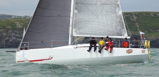 HYC's Bam competing in last month's Round Ireland race. Sailing solo this week, skipper Conor Fogerty is in contention in the Solo Fastnet race and expected to finish the race tomorrow