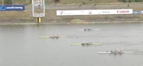 Britain win the Repechage as Ireland (top) push hard on Japan, with Austria (bottom) fourth 