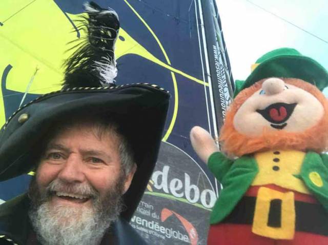 Enda O'Coineen crosses the equator in time for St. Patrick's Day