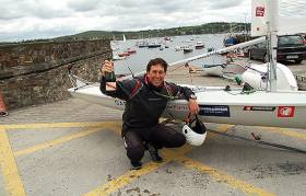 Gary Sargent back In Schull after rounding Ireland on a Laser dinghy