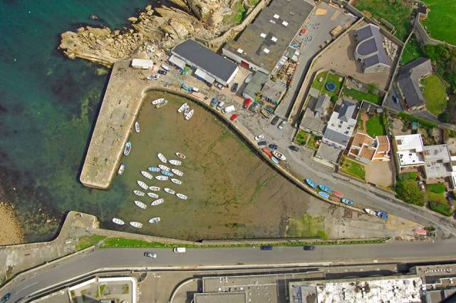 An aerial file photo of Bullock Harbour along the coast of Dalkey located on the southern shores of Dublin Bay
