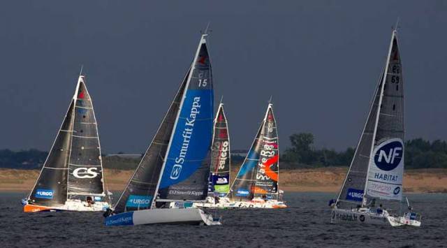 Ireland’s Tom Dolan in Smurfit Kappa (15) on port tack shortly after the start