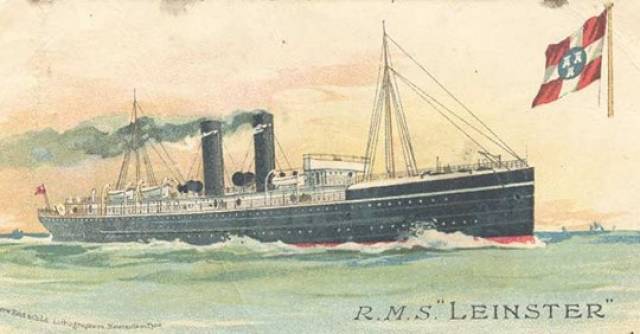 The 'mail-boat' of the City of Dublin Steam Packet RMS Leinster. 