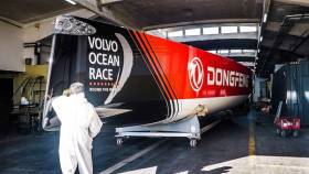 Dongfeng Race Team’s refitted Volvo Ocean 65 leaves the workshop in its new livery