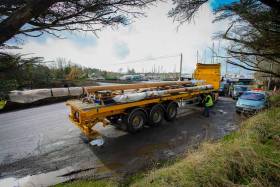 Journey’s end – the ketch Ilen’s new spars arrive from Limerick at Oldcourt in West Cork