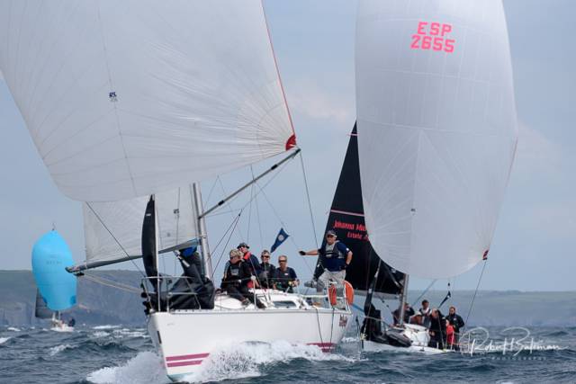 Class Two yachts competing in day one of the 2019 Sovereign's Cup yesterday. Today's racing has been cancelled due to strong winds