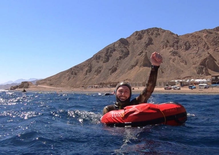 Dave McGowan has been honing his free diving skills in Dahab, Egypt