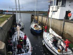 Competitors lock out a Kilrush Marina for the Combined Club October Series being hosted by the Royal Western Yacht Club of Ireland