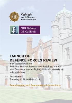 Defence Forces Review 2018 will be held in NUIG Galway next week, on Thursday 22 November, the event is open to the public and free of charge. 