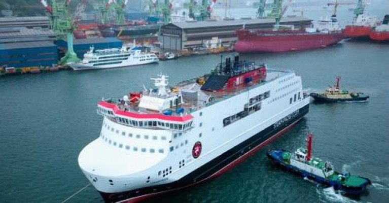 New Isle of Man Steam Packet Ferry Completes Dry-Building in Asian Shipyard