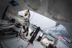 The French leader Armel Le Cléac&#039;h is currently 36 nautical miles from the Vendee Globe finish line