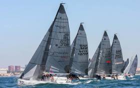 Ger Dempsey&#039;s Venuesworld from the Royal Irish Yacht Club leads the Irish at the SB20 Worlds