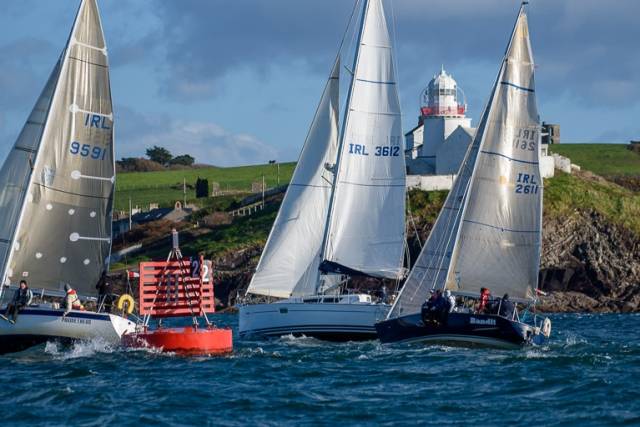 Racing in the O'Leary Winter league today off Roches's Point in Cork Harbour. Scroll down for photo gallery below