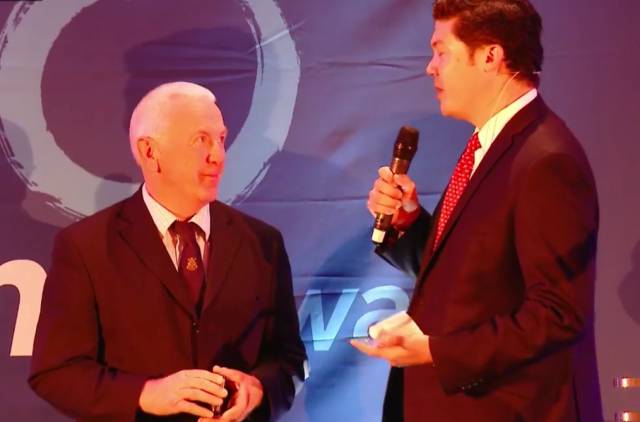 Dominic Casey and Peter O'Hanlon at the World Rowing Awards. 
