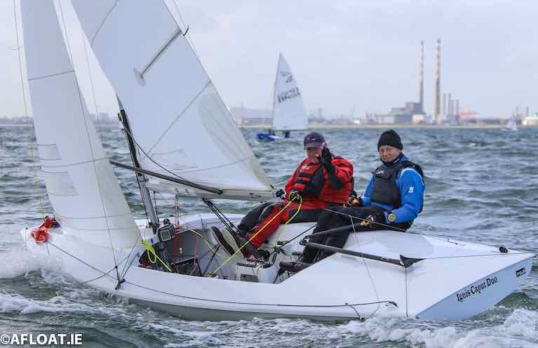 David Mulvin and Ronan Beirne sailing Flying Fifteen 4068, "Ignis Caput II were the winners of tonight's DBSC race