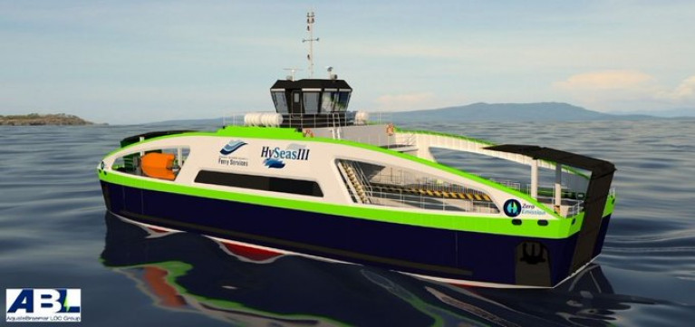 With COP26 just around the corner, the above first renderings of the Hyseas III Emission-Free HydrogenFuelCell powered seagoing ferry - a 1st of its kind for Europe. The renderings of the project ferry designed for service in Orkney, Scotland, were completed by AqualisBraemar LOC Group, a global energy and marine consultancy with headquarters located in London.