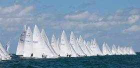 Start of race two – Peter and Robert O&#039;Leary, (IRL 8527) have maintained their top ten overall at the Bacardi Cup in Miami yesterday