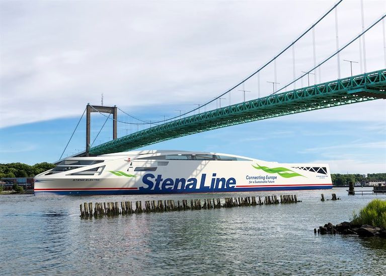 Stena Line aims to launch a fully battery powered vessel before 2030. Stena Elektra is a lightweight battery powered vessel with capacity to run approximately 50 nautical miles on batteries only, i.e. between Gothenburg or Fredrikshaven