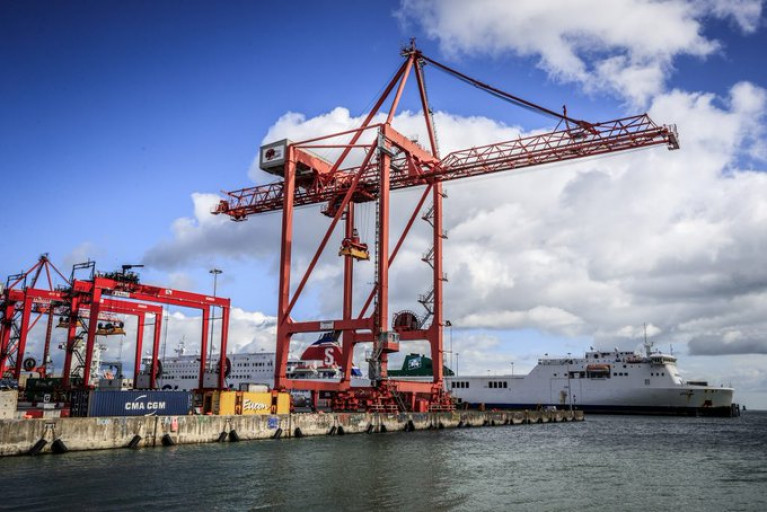 Dublin Port remains the main Irish port for passengers, accounting for 96.6% of all journeys in the second quarter of 2020. Above at the port Afloat adds are rival operators at adjoining ferry terminals. 