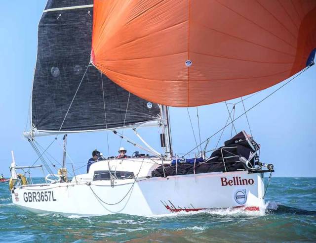The Jeanneau ‘Bellino’ finished second in Class two, third in the two handed division and eighth overall, an impressive two-handed sailing feat