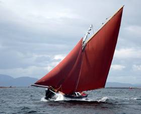 It could only be Connemara. A classic Galway Hooker in full racing trim. The story of these traditional boats and the people who build and sail them will be told on RTE One Television on Monday May 23rd at 7.30pm