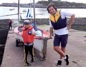 Dinghy sailors Ryan (9) and Ronan McCormick competed in the seven mile Cobh to Blackrock race