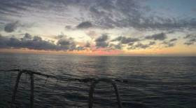 Sunset seen from the deck of GREAT Britain off the east coast of Australia