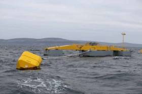 The prototype wave energy device at the Galway Bay Marine and Renewable Energy Test Site