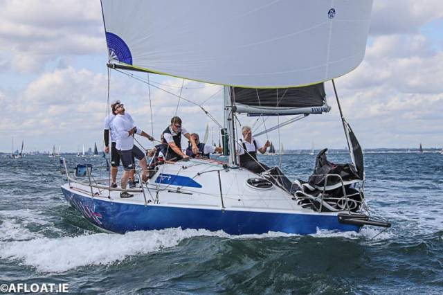 Dave Cullen's Half Tonner Checkmate XV from Howth Yacht Club is heading for Wales