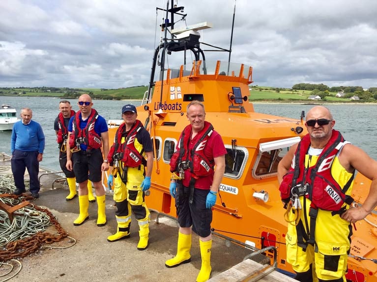 The Courtmacsherry Lifeboat crew after today's call out
