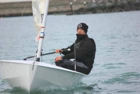 Shane McCarthy of Greystones is contesting the DMYC Frostbite Series