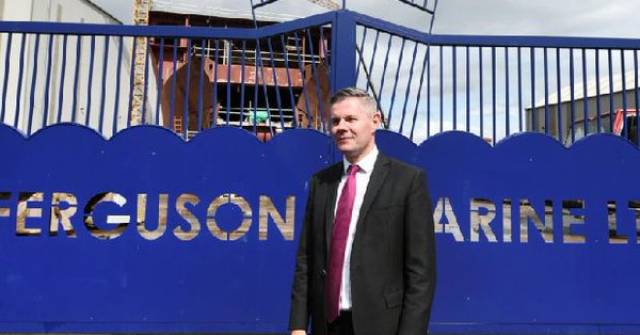 Scottish Finance Secretary, Derek Mackay has met with new recruits at the re-nationalised Ferguson Marine shipyard on the Clyde