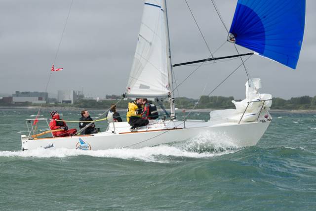Find our Afloat.ie readers a hint of sun, and we’ll put you top of the page..... Ciaran White’s immaculately-maintained Scandal is one of the J/24s dominating Class 4, and she currently lies second overall