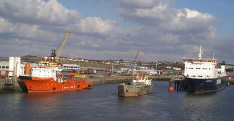 Heysham Port in Lancashire, England which has a ferry link to the Isle of Man