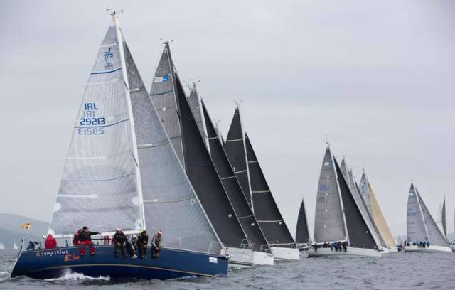 A start of the highly competitive RC35 class at the Scottish Series on Loch Fyne
