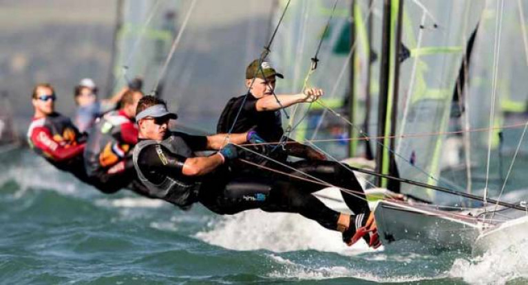 Two-handed superstars. Olympic 49er contenders Sean Waddilove and Robert Dickson (Sailors of the Year 2018) have kept themselves race ready by moving into shared accommodation as the Lockdown was introduced