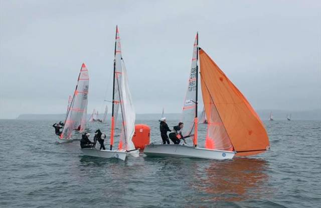Sailing at the Harken 29er Grand Prix in Torbay this past weekend
