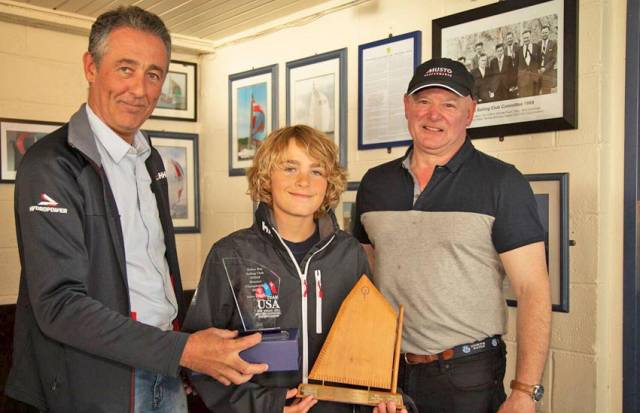 Rocco Wright, 2018’s best junior Optimist sailor, was also first in the junior fleet at the Munsters last weekend