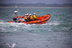 Helvick Head RNLI&#039;s inshore lifeboat Robert Armstrong
