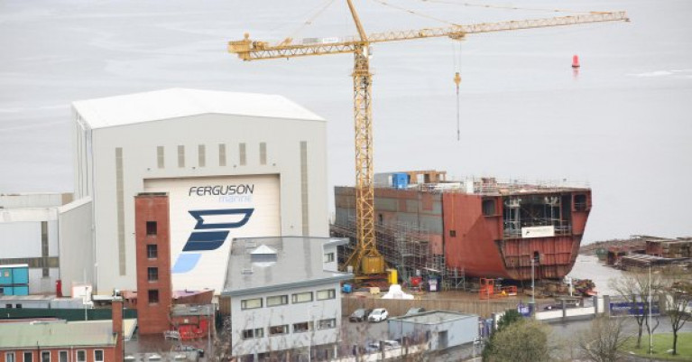 File photo of the Dual-fuel car and passenger ferry Glen Sannox which is currently under construction at Ferguson Marine shipyard on the Clyde, Scotland