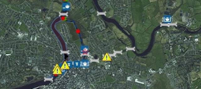 The stretch of navigation from Limerick City to Parteen Weir is closed to navigation due to delays in making repairs