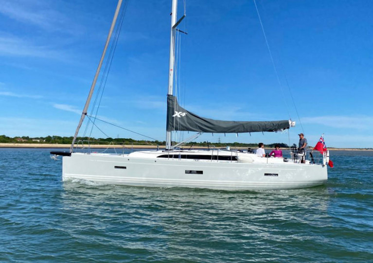 New owners Richard and Anne take their X4³, XETA, out on the Solent