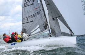 High speed sailing in an SB20 on Dublin Bay with Ger Dempsey on the tiller