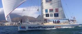 HotelPlanner.com sailing in Table Bay, South Africa