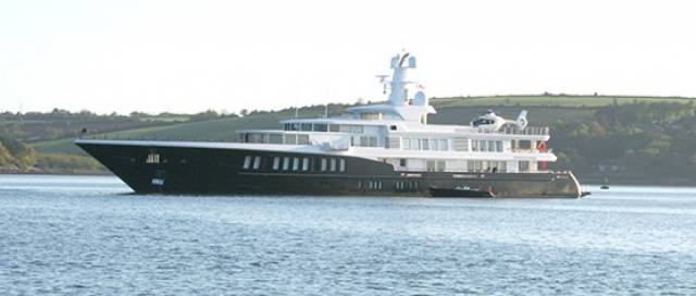 Superyacht Air, a 265–foot Feadship, during her Kinsale visit in June 2015. The yacht also visited Kinsale again in 2016 and is part of a growing fleet of superyachts coming to Irish waters