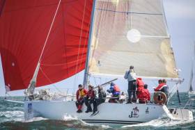 John Maybury’s J/109 Joker II will be looking to take her fourth ICRA National title in a row in Galway next week after an extraordinary month in July when she achieved success in the Round Ireland and Beaufort Cup skippered by Commandant Barry Byrne