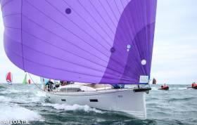 Conor Doyle’s handsome Xp 50 Freya from Kinsale (her crew including Olympic campaigner James Espey) was in the limelight as overall leader at one stage