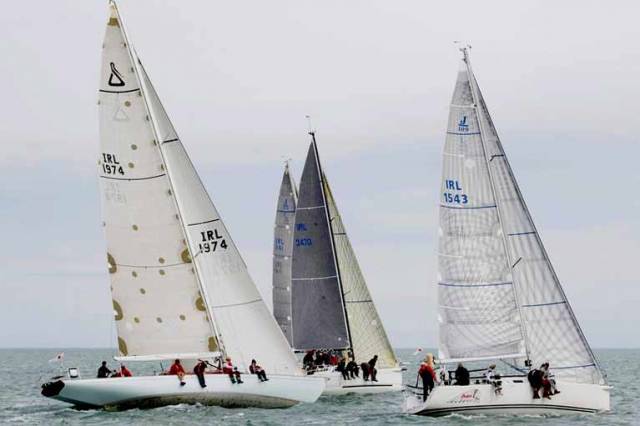 Howth Yacht Club's Class One Start in the first race of the KBC sponsored Autumn League