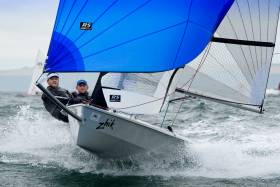 Alex Barry and Richard Leonard were RS400 winners at RCYC Dinghy Fest